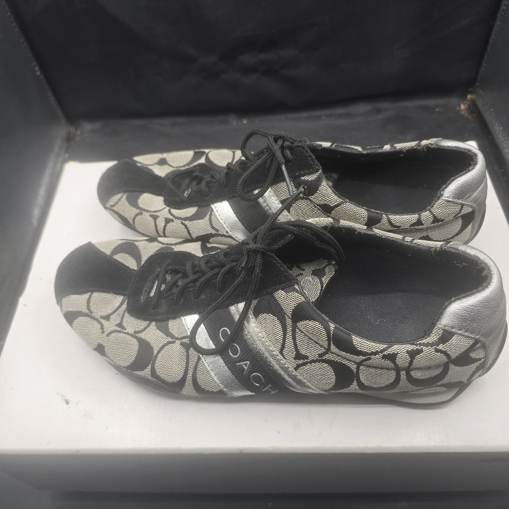 Coach Black and Silver Patterned‎ Sneakers - Picture 4 of 7